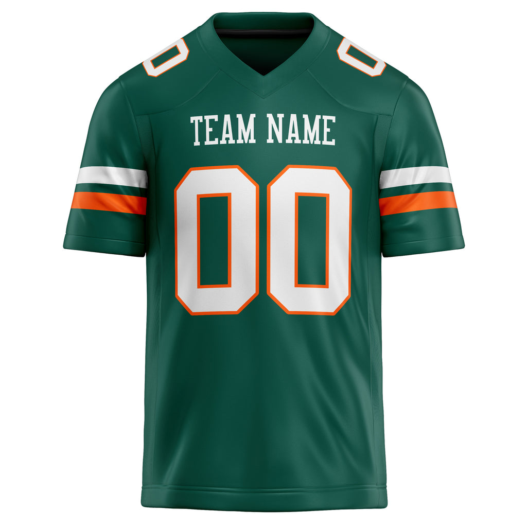 Personalized Kelly & Green White Solid Colour Football Jersey