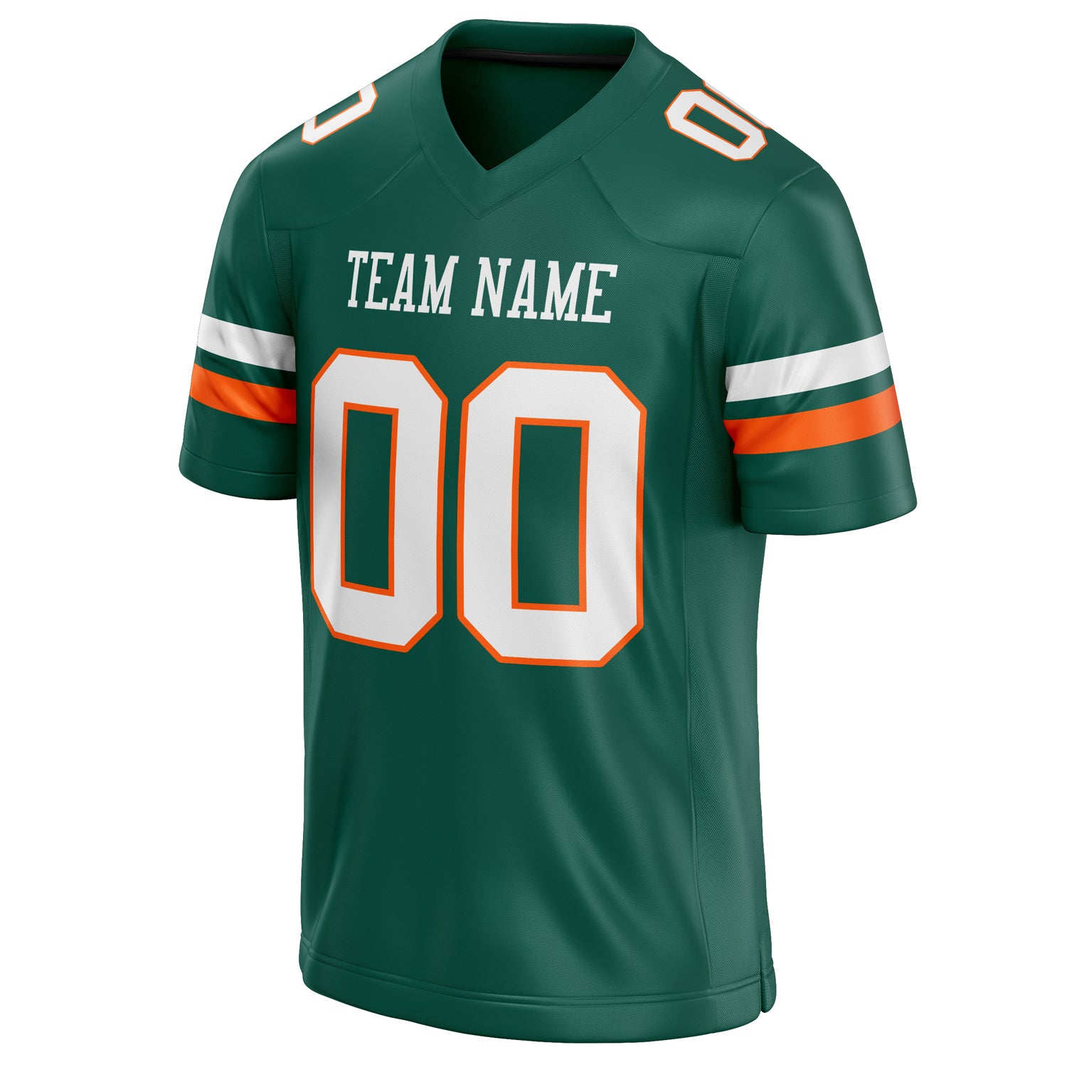 Personalized Kelly & Green White Solid Colour Football Jersey