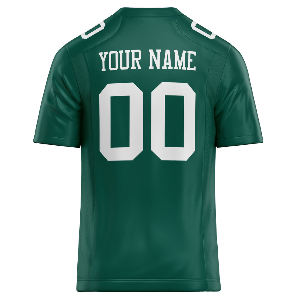 Personalized Kelly & Green White Solid Colour Football Jersey