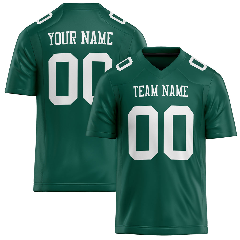 Personalized Kelly Green White Solid Colour Football Jersey FT02240730GR190