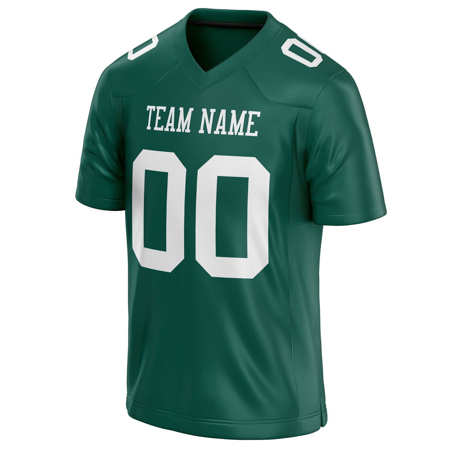 Personalized Kelly & Green White Solid Colour Football Jersey