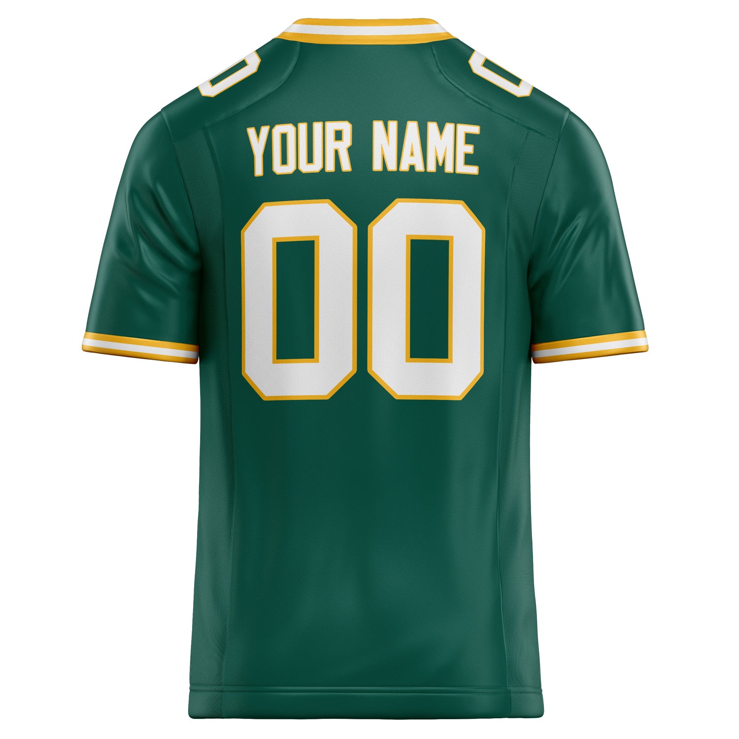 Personalized Kelly & Green White Solid Colour Football Jersey