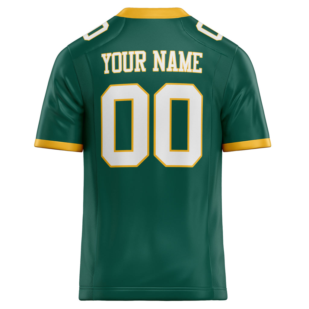 Personalized Kelly & Green White Solid Colour Football Jersey