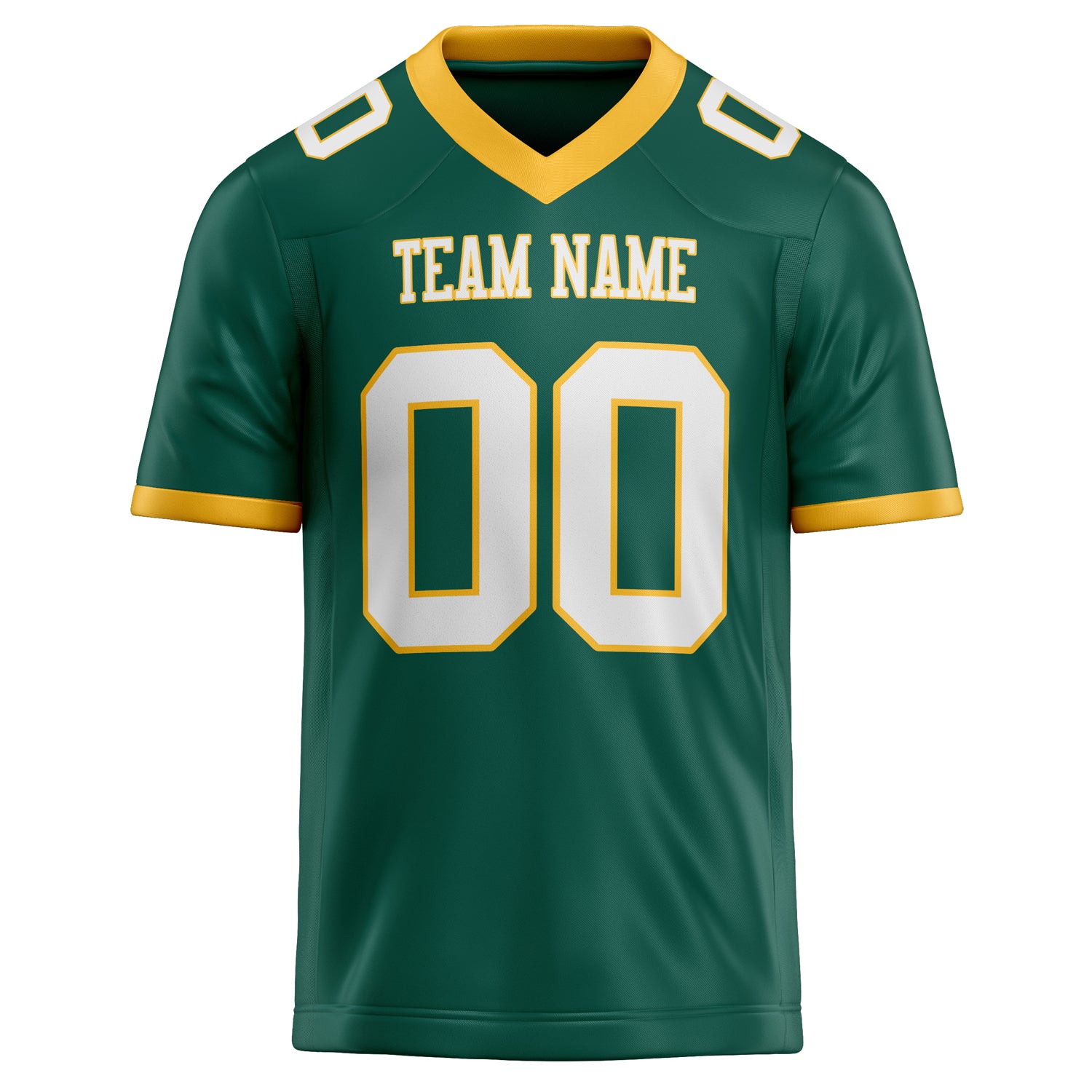 Personalized Kelly & Green White Solid Colour Football Jersey