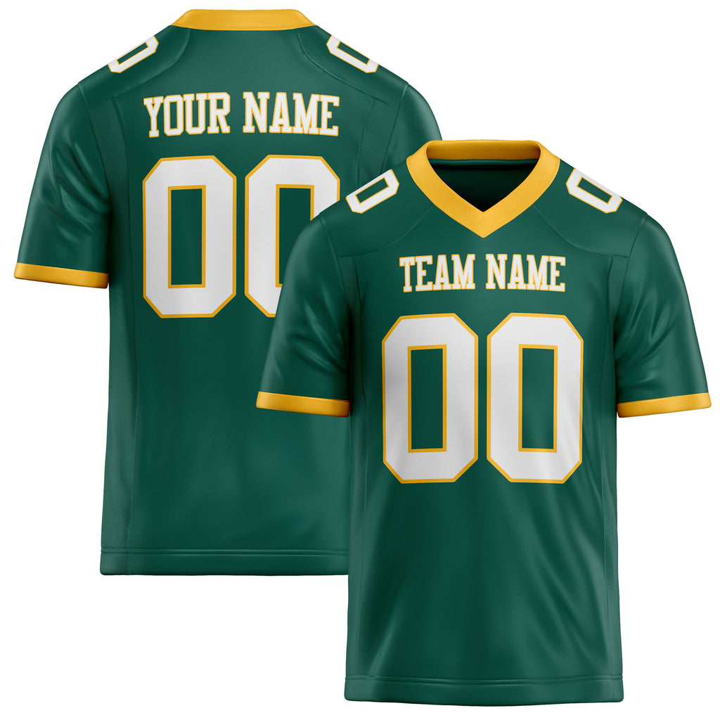 Personalized Kelly Green White Solid Colour Football Jersey FT02240730GR192