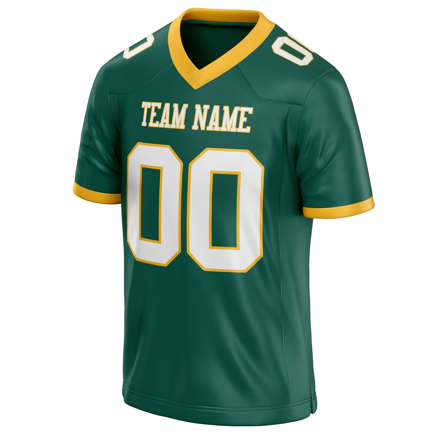 Personalized Kelly & Green White Solid Colour Football Jersey