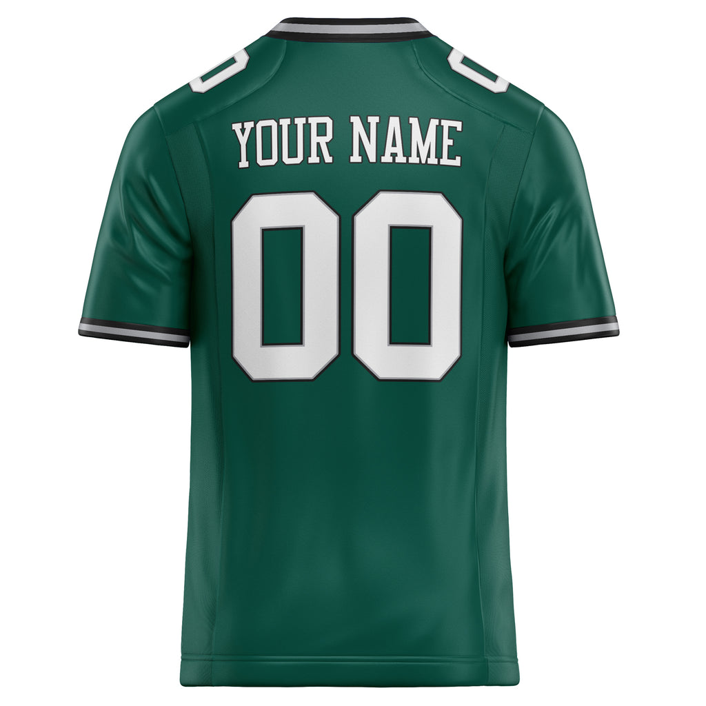 Personalized Kelly & Green White Solid Colour Football Jersey