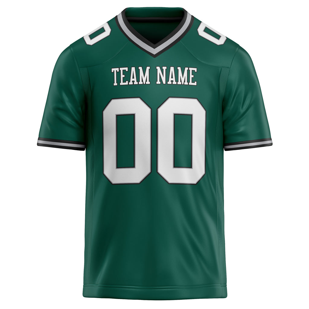 Personalized Kelly & Green White Solid Colour Football Jersey