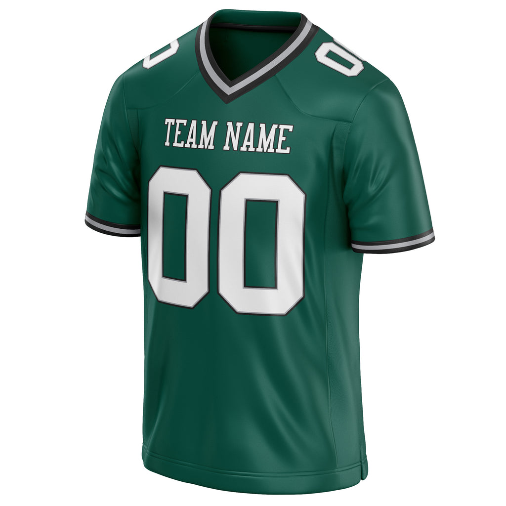 Personalized Kelly & Green White Solid Colour Football Jersey