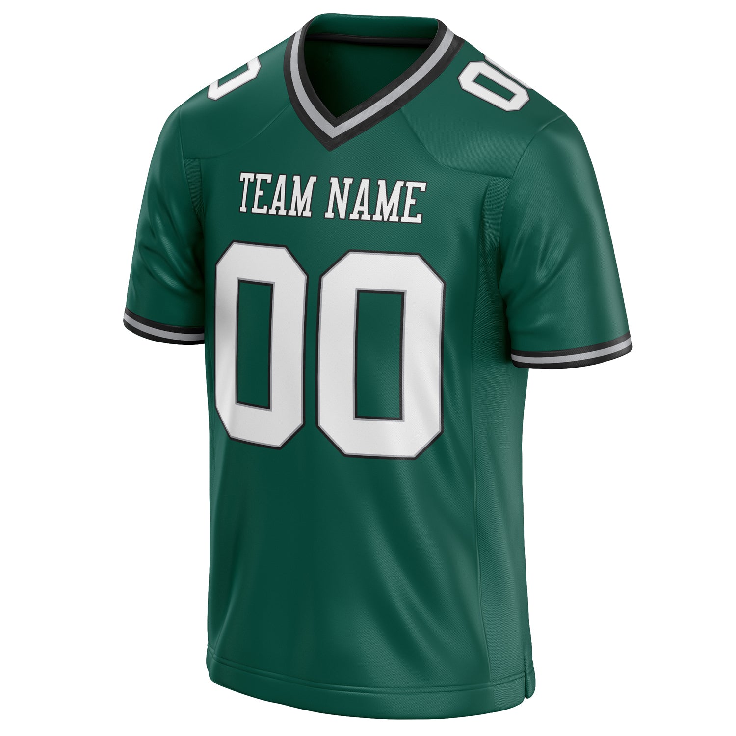 Personalized Kelly & Green White Solid Colour Football Jersey