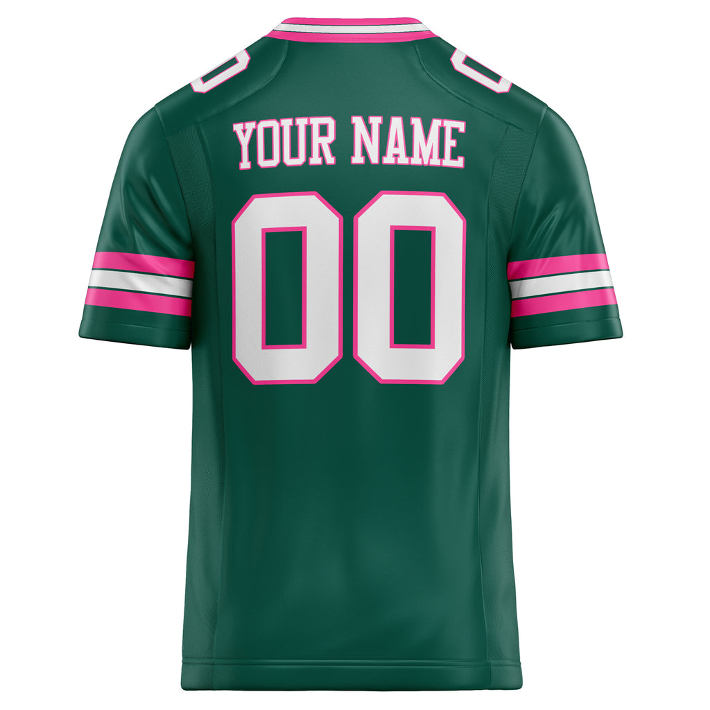 Personalized Kelly & Green White Solid Colour Football Jersey