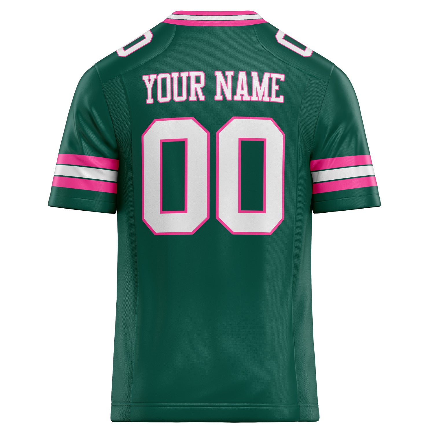 Personalized Kelly & Green White Solid Colour Football Jersey