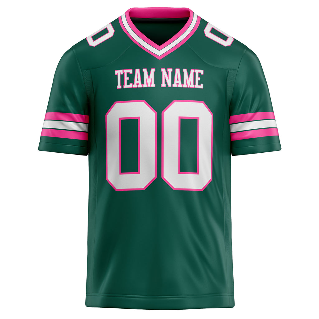 Personalized Kelly & Green White Solid Colour Football Jersey