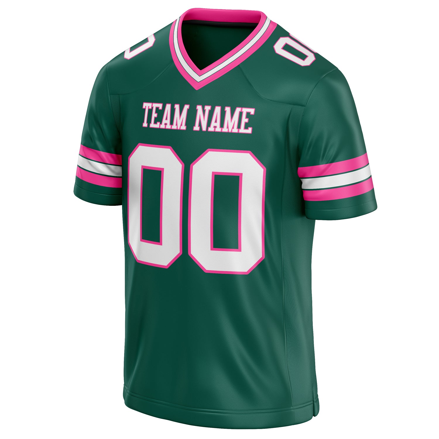 Personalized Kelly & Green White Solid Colour Football Jersey