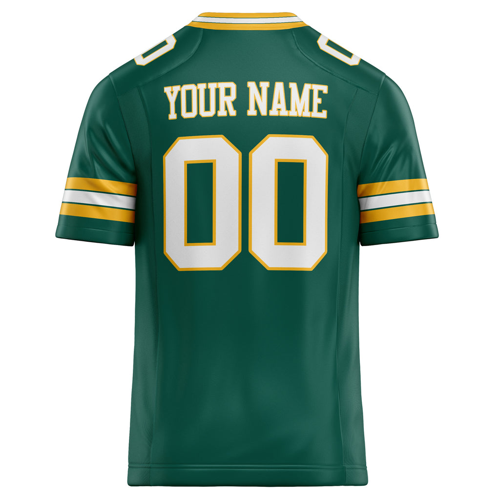 Personalized Kelly & Green White Solid Colour Football Jersey