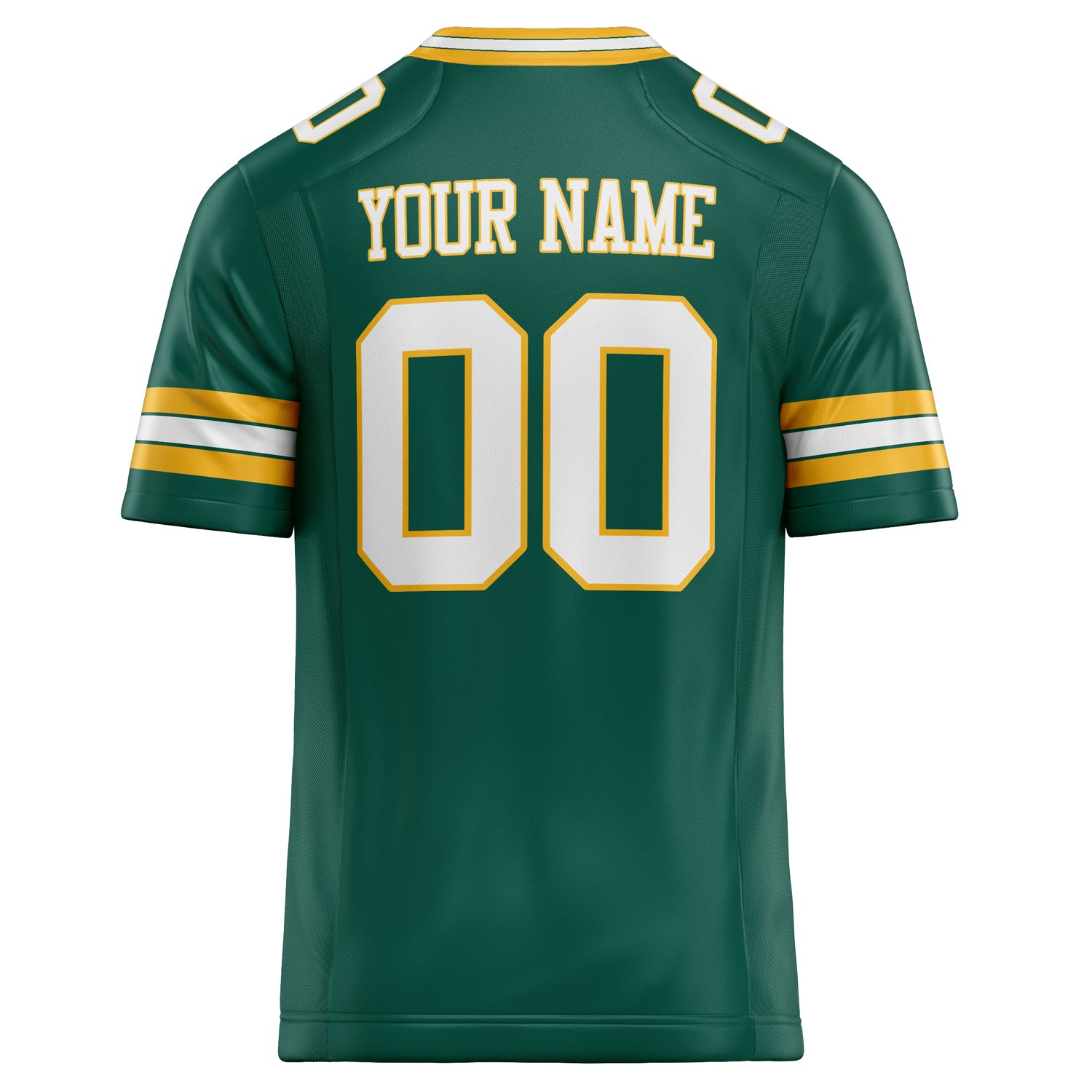 Personalized Kelly & Green White Solid Colour Football Jersey