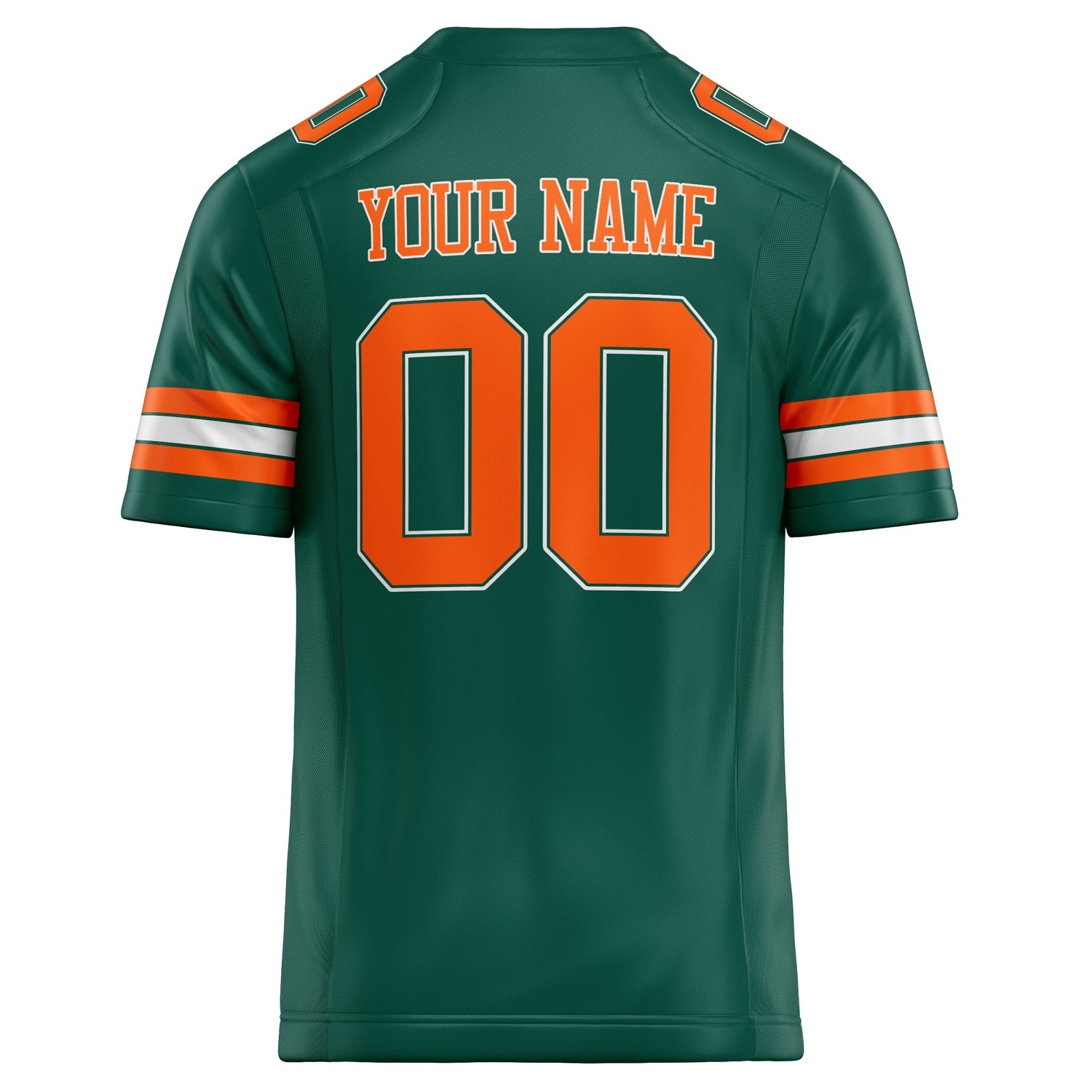 Personalized Kelly & Green orange Solid Colour Football Jersey