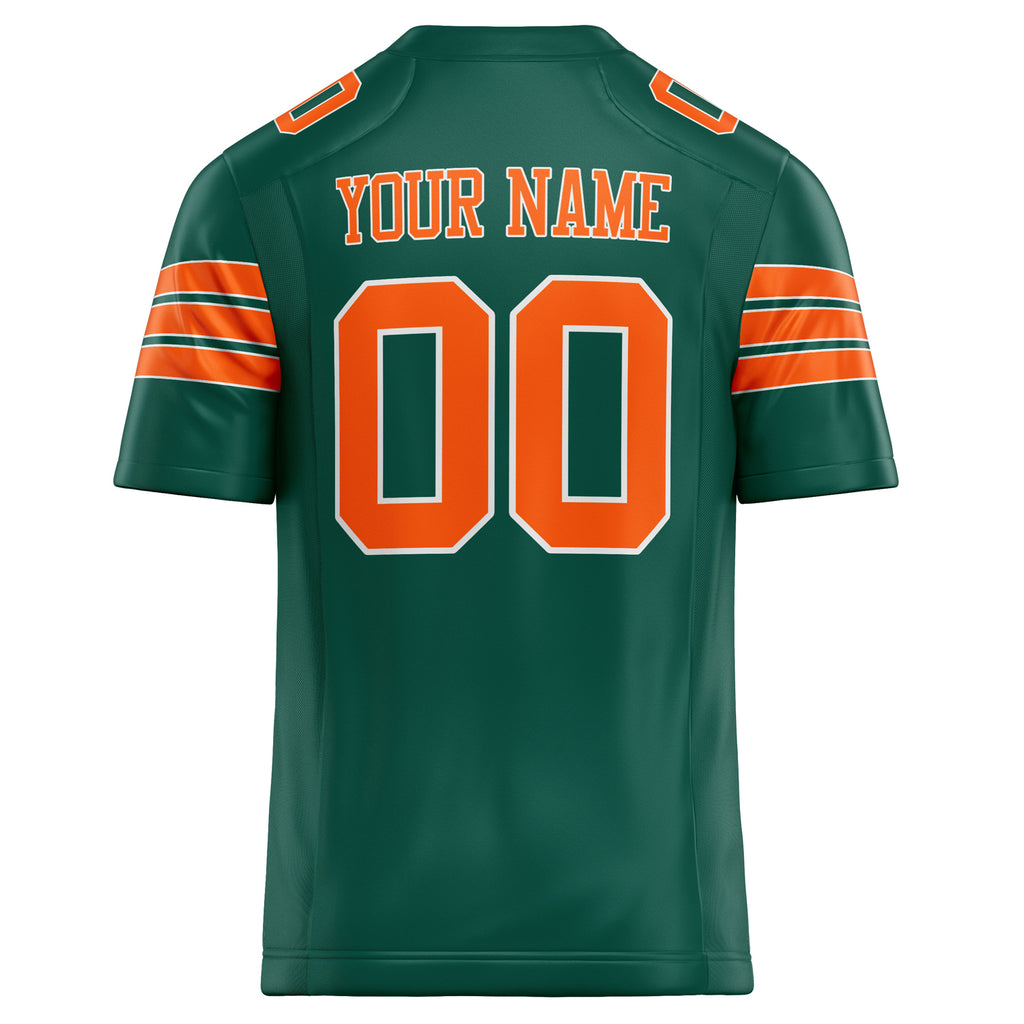 Personalized Kelly & Green orange Solid Colour Football Jersey