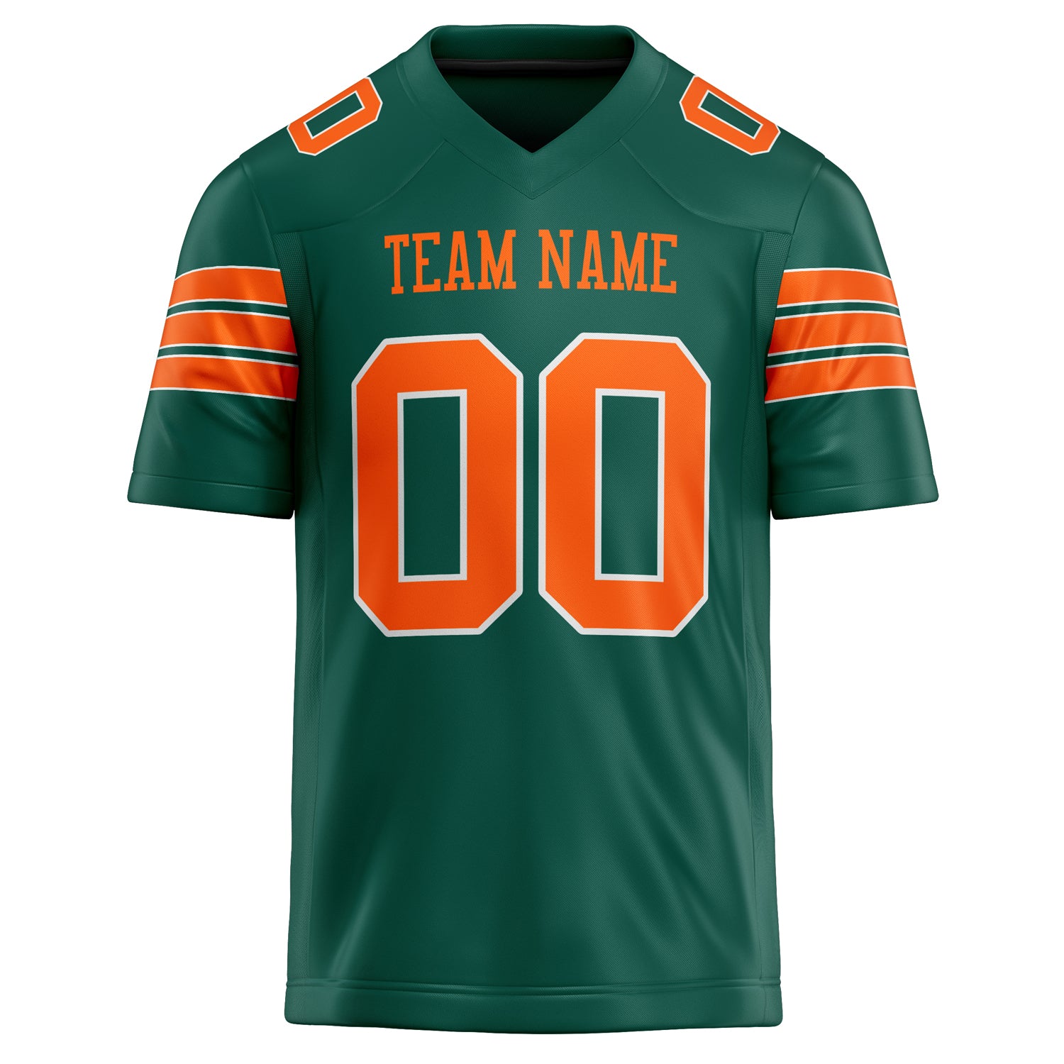 Personalized Kelly & Green orange Solid Colour Football Jersey