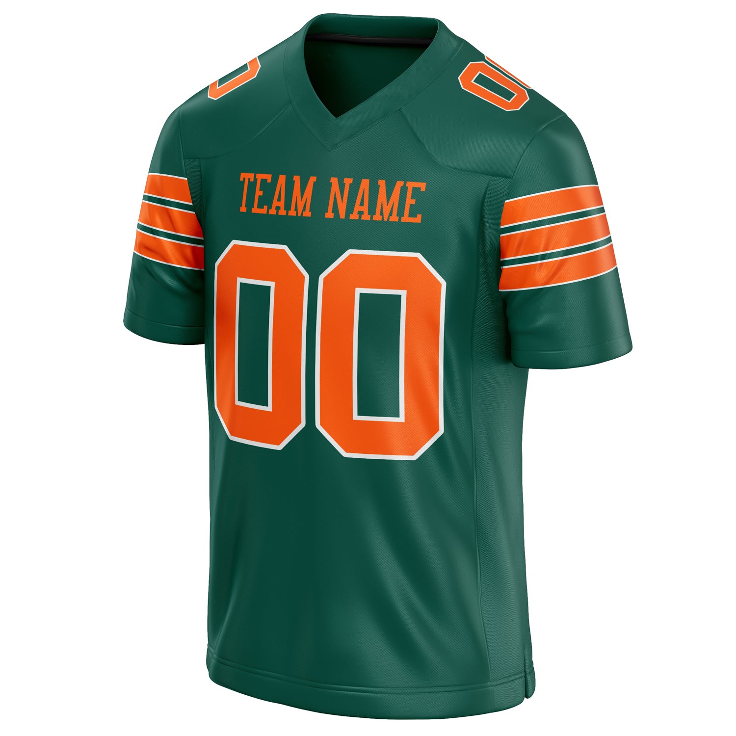Personalized Kelly & Green orange Solid Colour Football Jersey