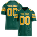 Personalized Kelly Green gold Solid Colour Football Jersey FT02240730GR198