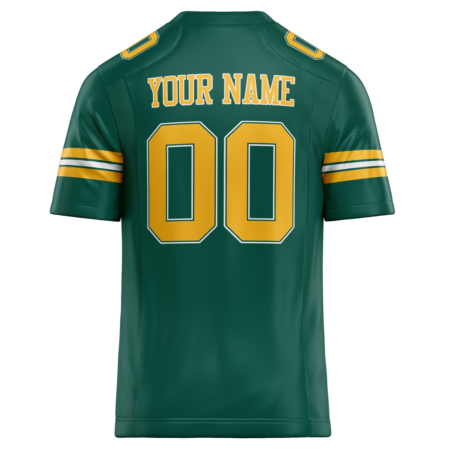 Personalized Kelly & Green gold Solid Colour Football Jersey