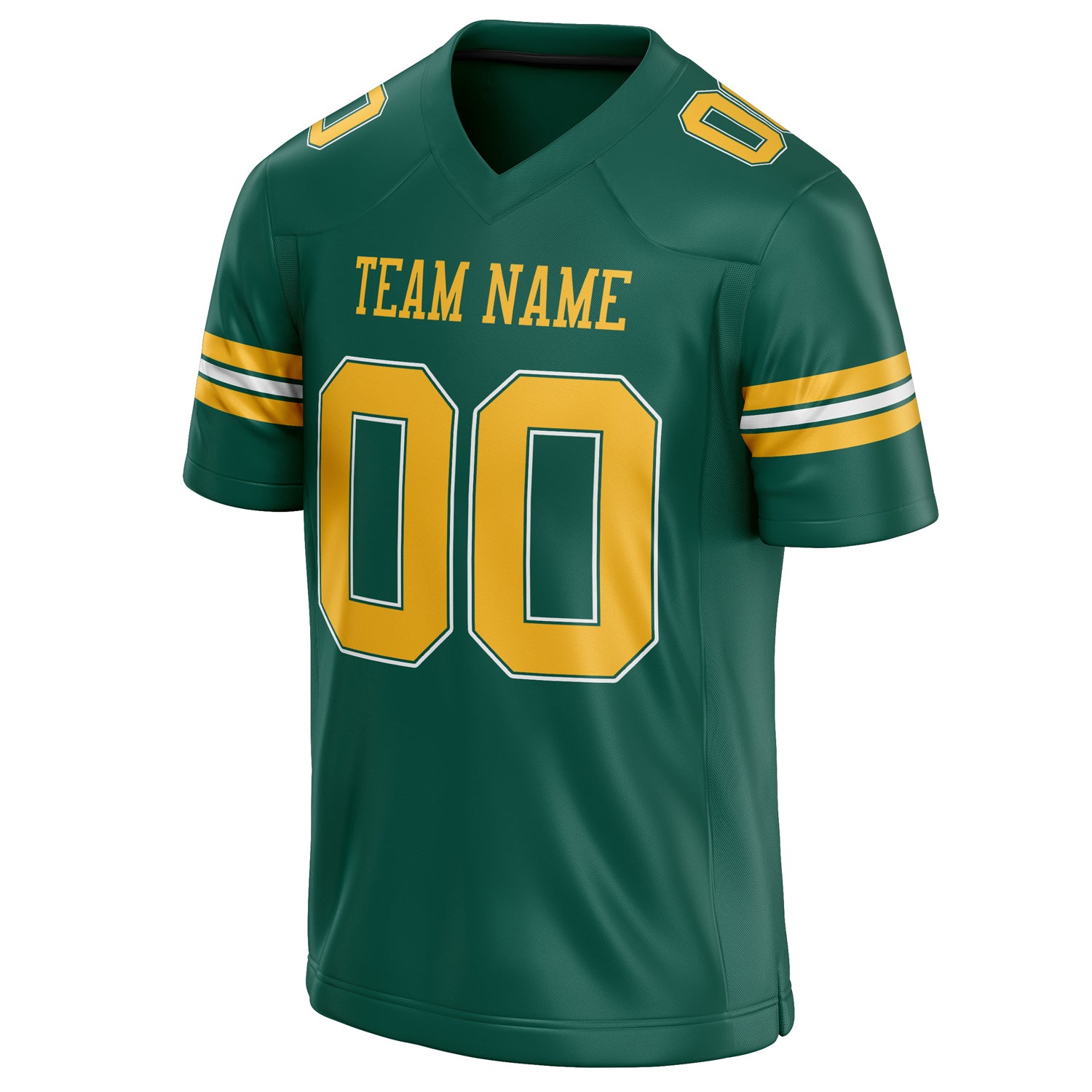 Personalized Kelly & Green gold Solid Colour Football Jersey