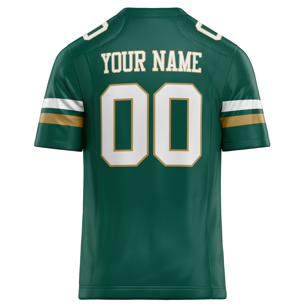 Personalized Kelly & Green White Solid Colour Football Jersey