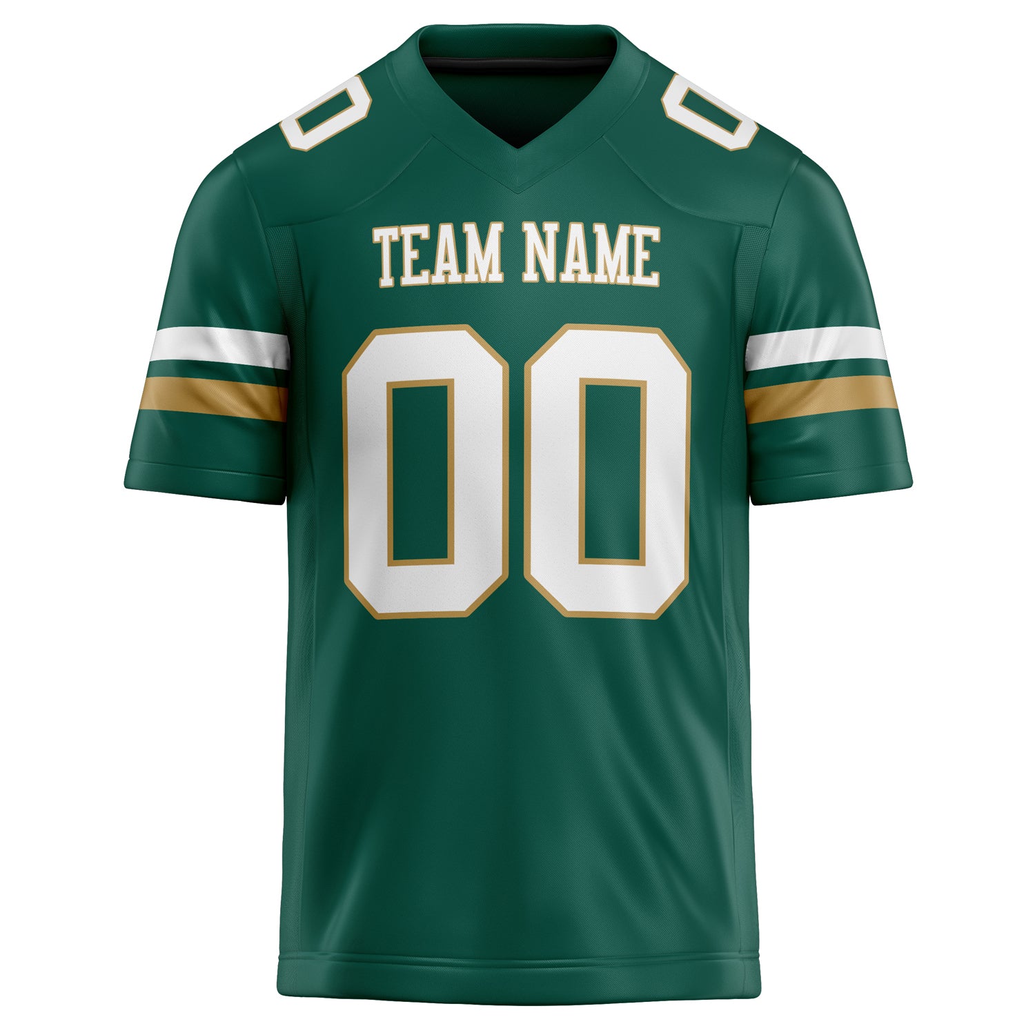 Personalized Kelly & Green White Solid Colour Football Jersey