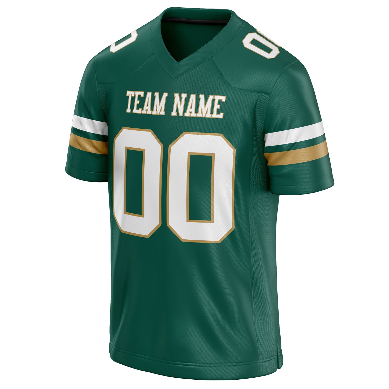 Personalized Kelly & Green White Solid Colour Football Jersey