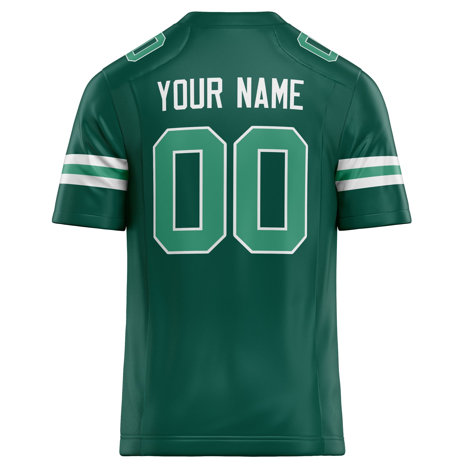 Personalized Kelly & Green teal Solid Colour Football Jersey
