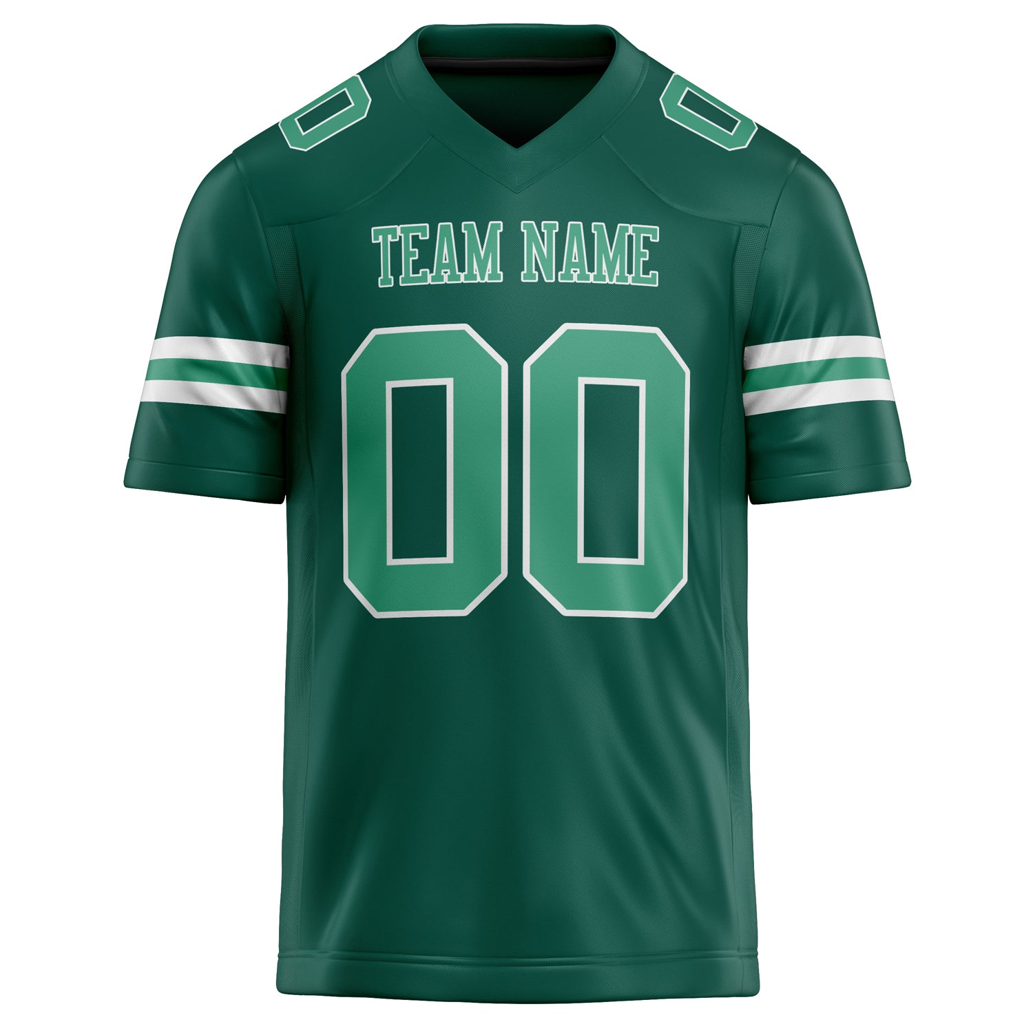 Personalized Kelly & Green teal Solid Colour Football Jersey