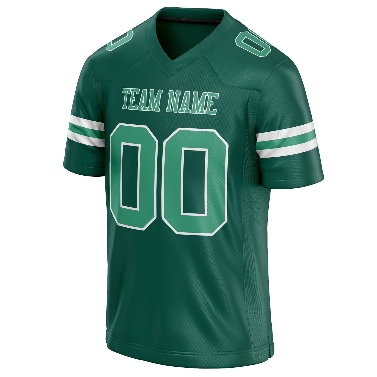 Personalized Kelly & Green teal Solid Colour Football Jersey