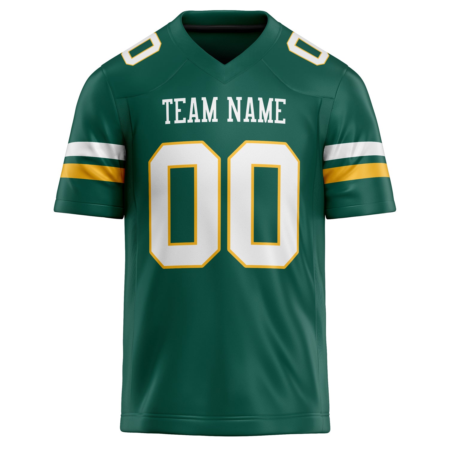 Personalized Kelly & Green White Solid Colour Football Jersey