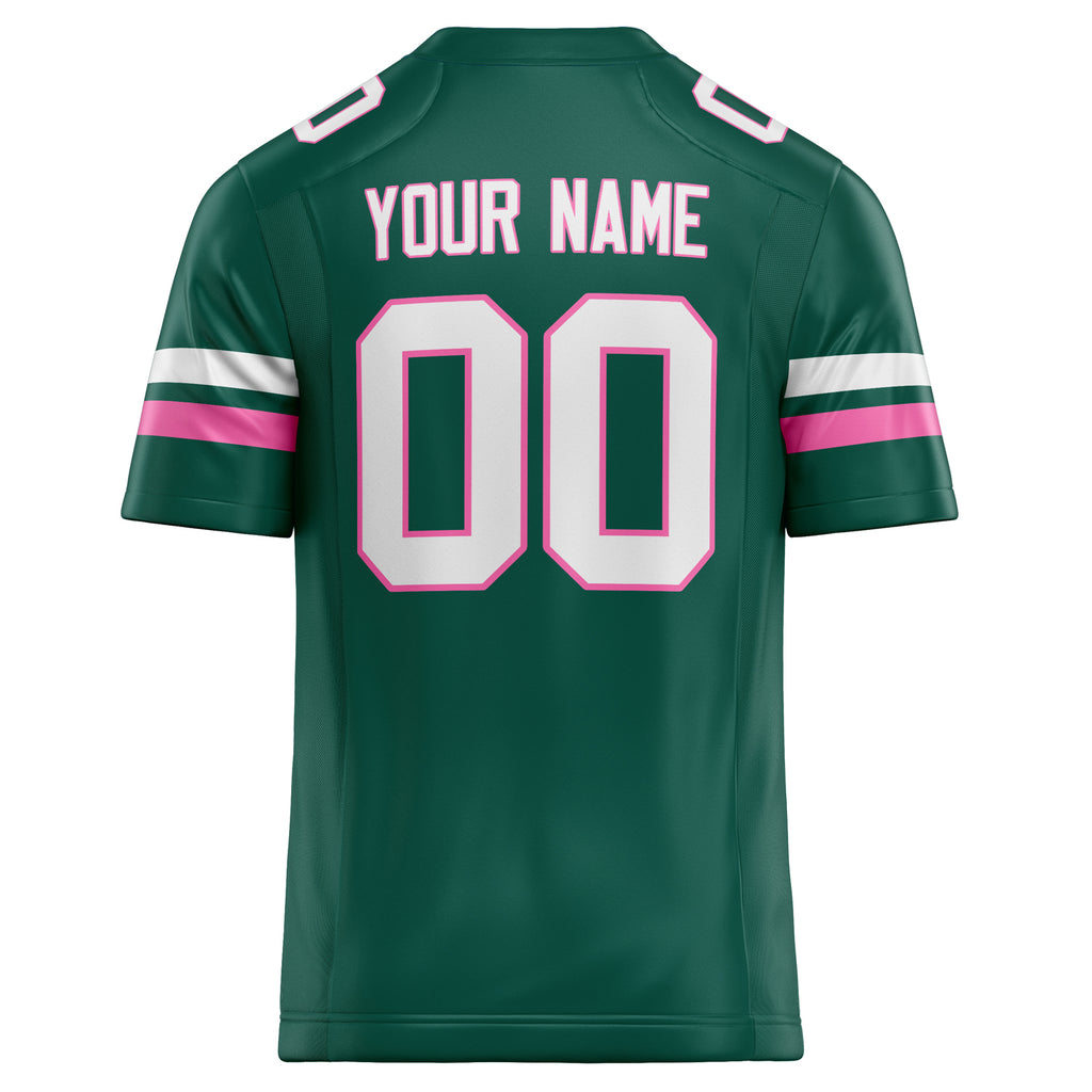 Personalized Kelly & Green White Solid Colour Football Jersey