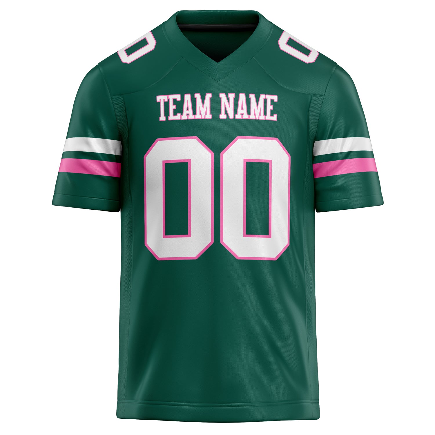 Personalized Kelly & Green White Solid Colour Football Jersey