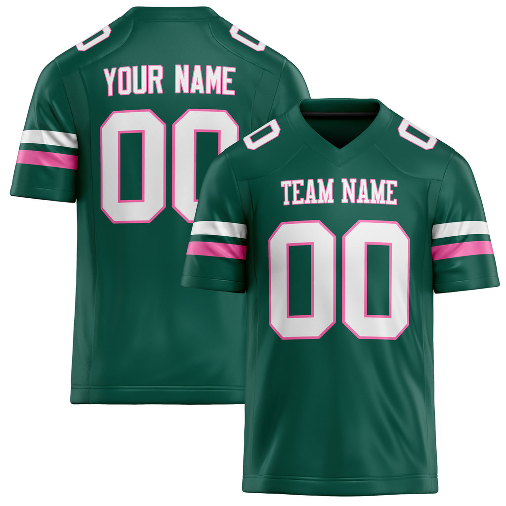 Personalized Kelly Green White Solid Colour Football Jersey FT02240730GR203