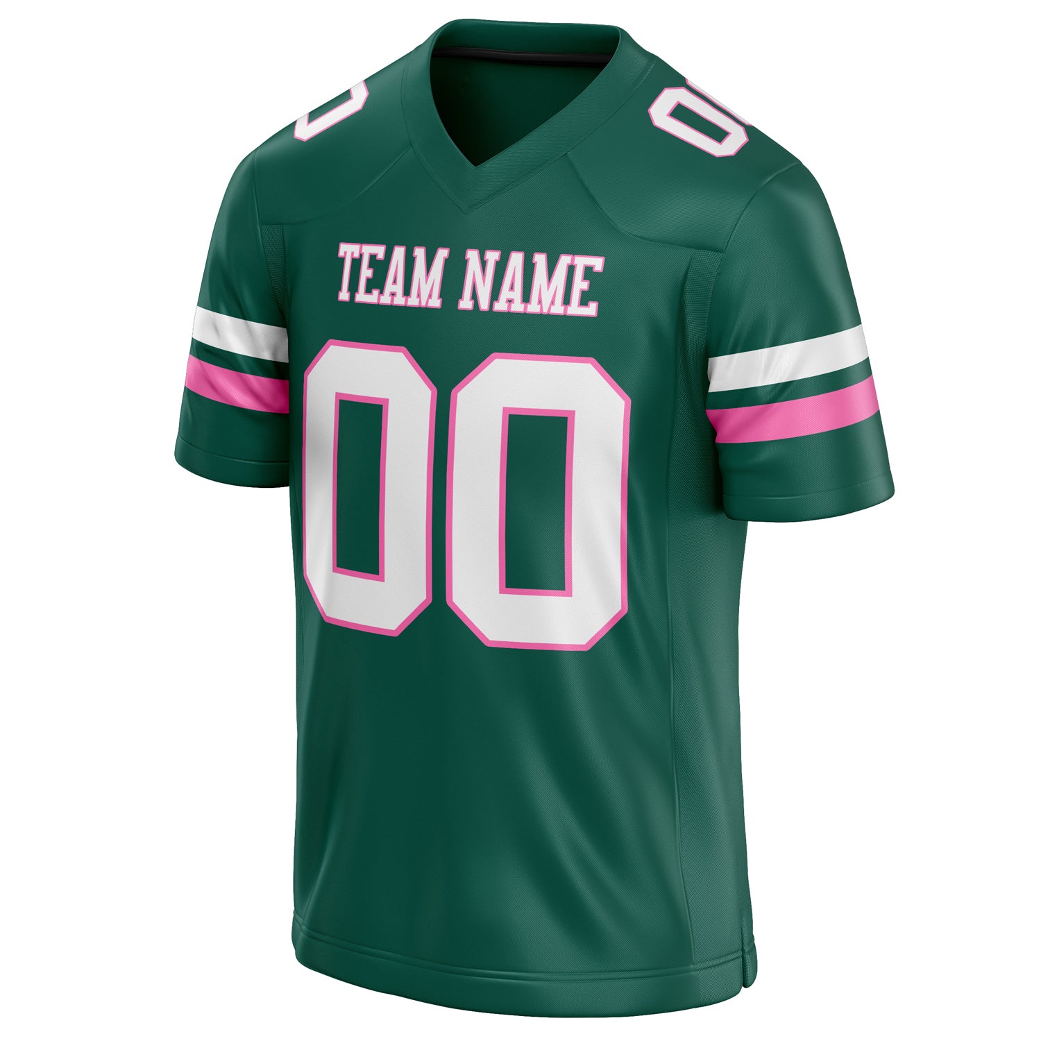 Personalized Kelly & Green White Solid Colour Football Jersey