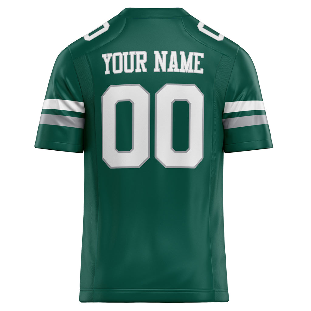 Personalized Kelly & Green White Solid Colour Football Jersey