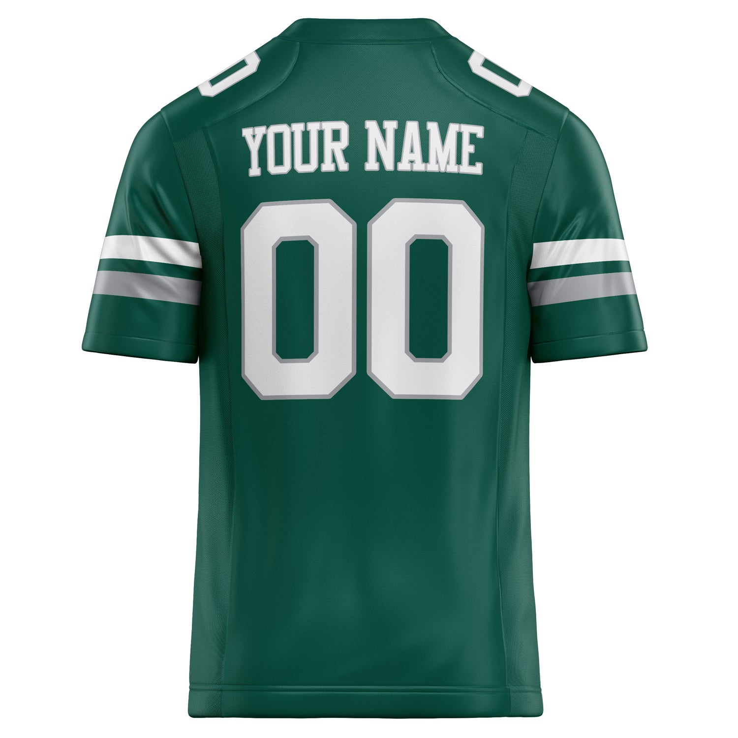Personalized Kelly & Green White Solid Colour Football Jersey