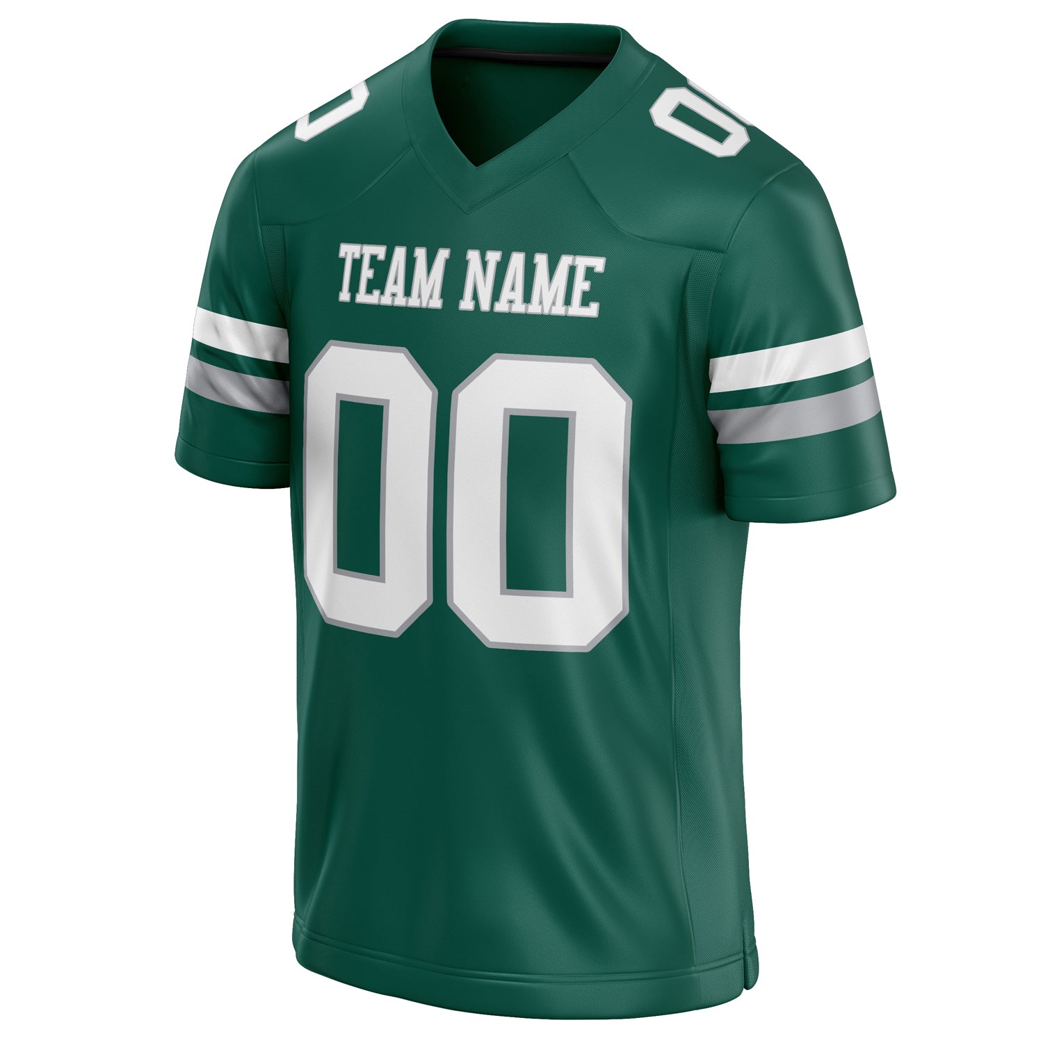 Personalized Kelly & Green White Solid Colour Football Jersey
