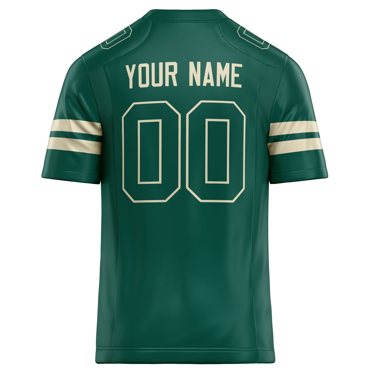 Personalized Kelly & Green cream Solid Colour Football Jersey