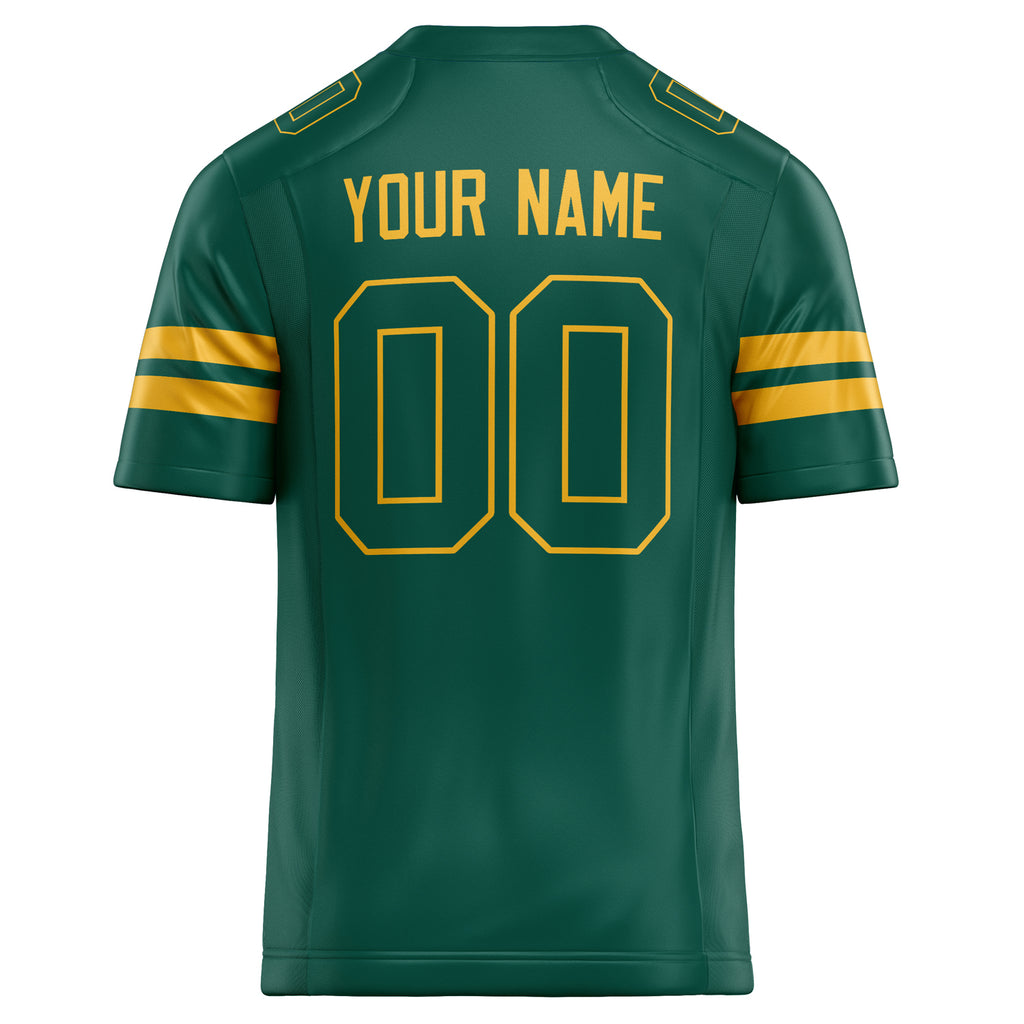 Personalized Kelly & Green gold Solid Colour Football Jersey