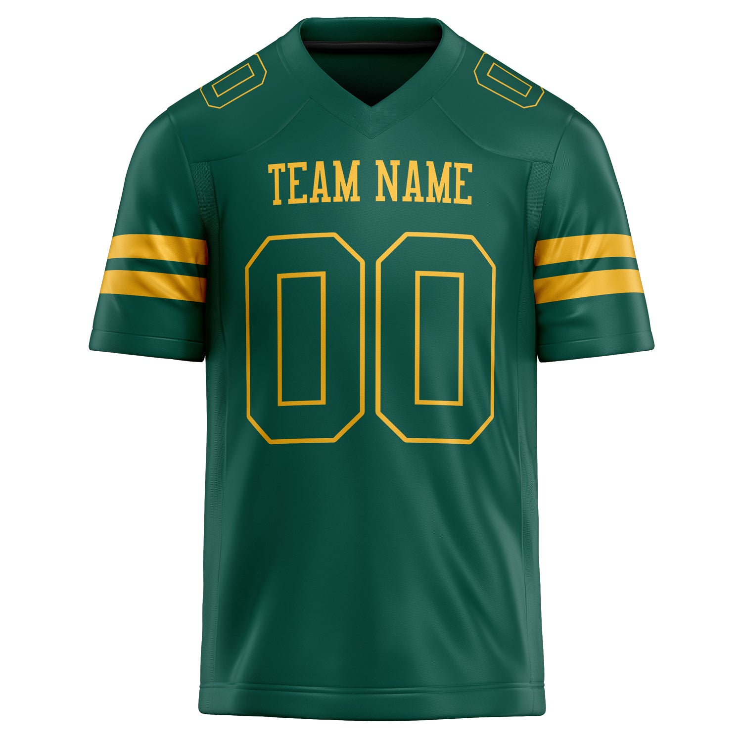 Personalized Kelly & Green gold Solid Colour Football Jersey