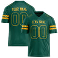 Personalized Kelly Green gold Solid Colour Football Jersey FT02240730GR206