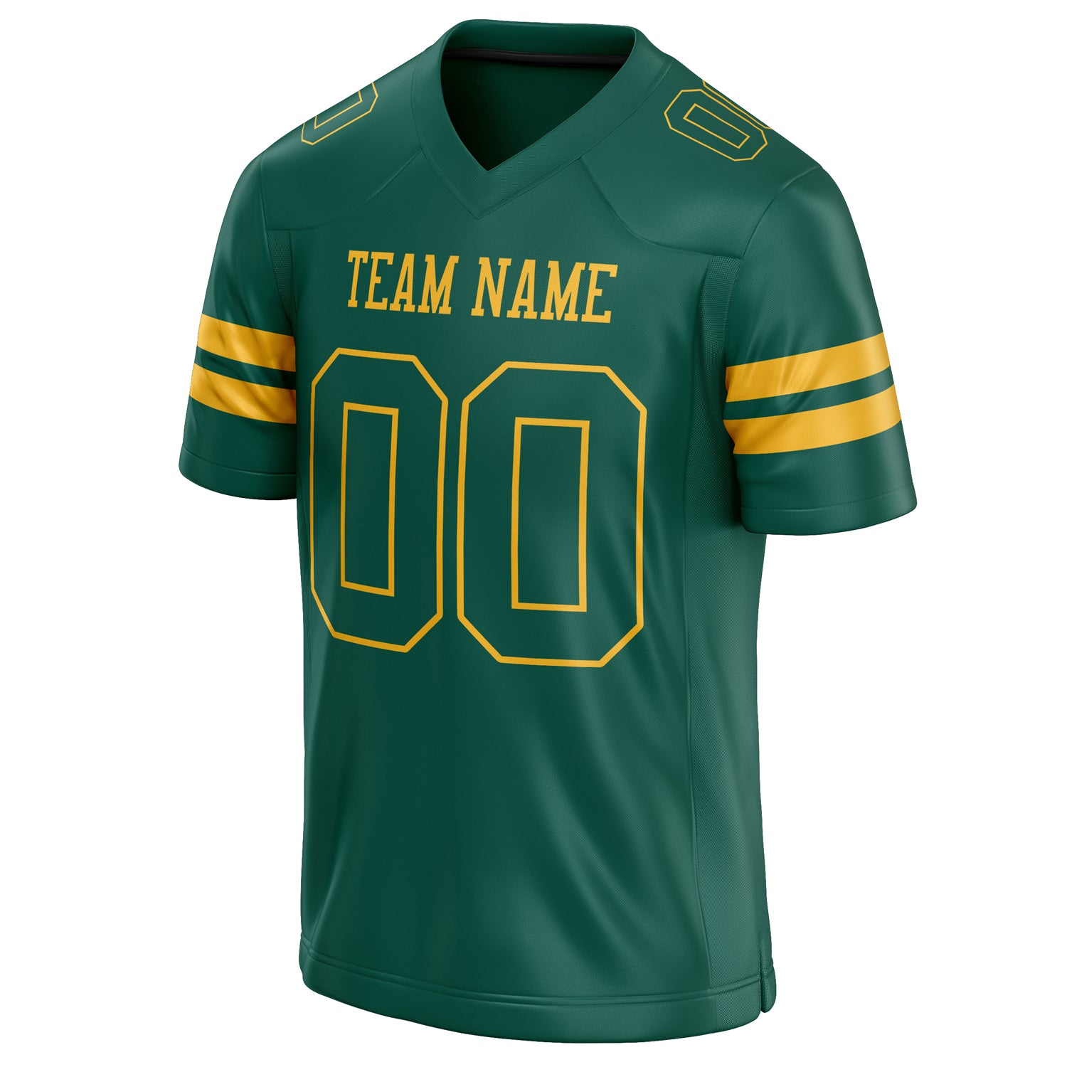 Personalized Kelly & Green gold Solid Colour Football Jersey