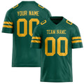 Personalized Kelly Green gold Solid Colour Football Jersey FT02240730GR207