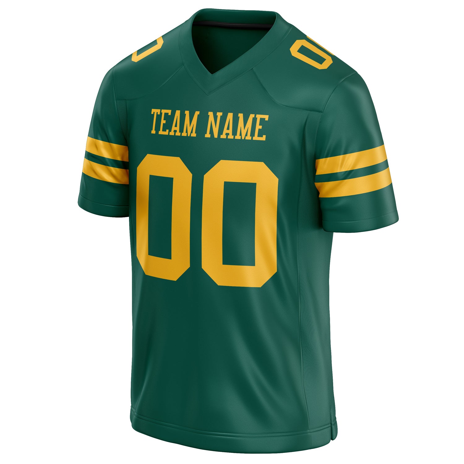 Personalized Kelly & Green gold Solid Colour Football Jersey
