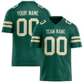 Personalized Kelly Green cream Solid Colour Football Jersey FT02240730GR208