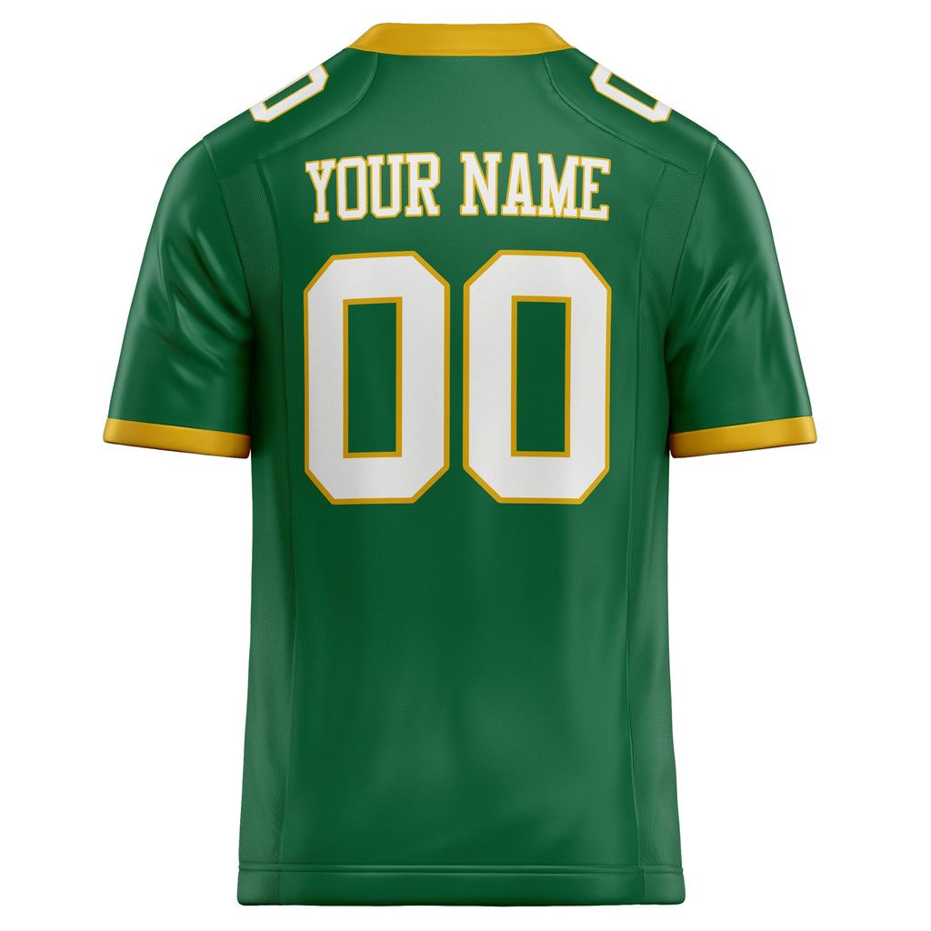 Personalized Kelly & Green White Solid Colour Football Jersey